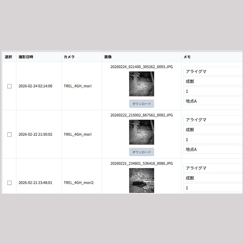 Fieldlive2 管理画面イメージ