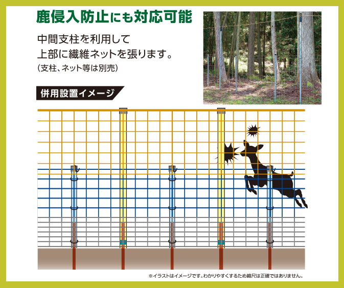 パッケージイノシッシ　鹿侵入防止にも対応可能