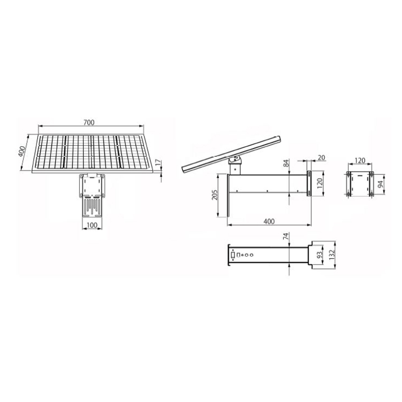 【対応機種：TSD-RUSD500SIM】連続録画対応 充電式ソーラーパネル TSD-SP8040