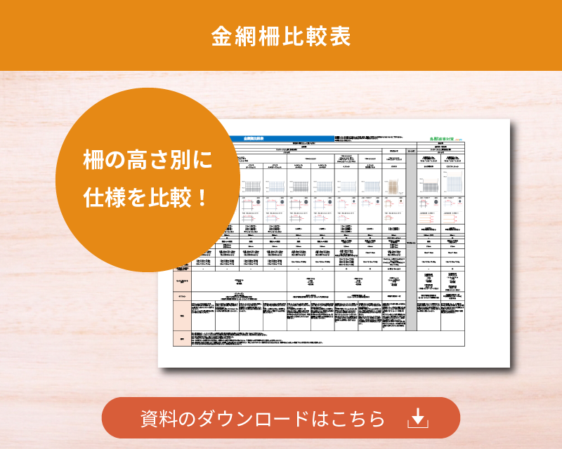 金網柵比較表