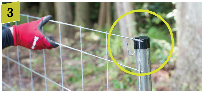 上段メッシュパネルの取り付け