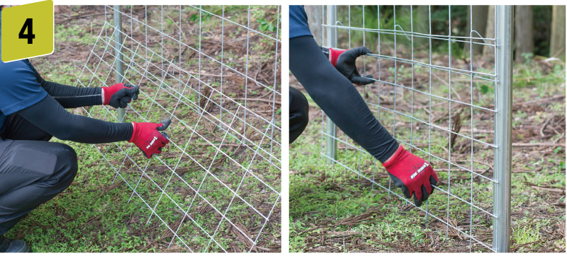 下段メッシュパネルの取り付け